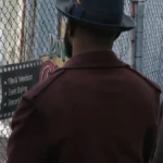 Play Dirty LaKeith Stanfield Burgundy Long Coat back