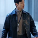 Queen Mantis S01 Jang Dong-yoon Black Leather Jacket front