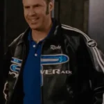 Ricky Bobby Powerade Black Leather Jacket front