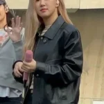 Rose Blackpink Black Leather Jacket