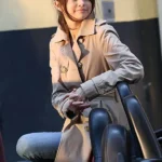 Selena Gomez A Rainy Day in New York Belted Coat