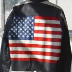 Selena Gomez American Flag Jacket back