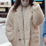 Selena Gomez Only Murders in the Building Fur Peacoat front