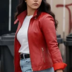 Sheriff Country Amanda Arcuri Leather Jacket