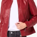 Sheriff Country Amanda Arcuri Leather Jacket front