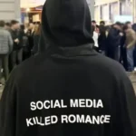 Social Media Killed Romance Black Hoodie back