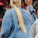 Sophie Cunningham WNBA Playoffs Blue Denim Jacket Back