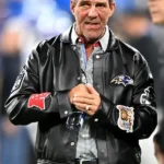 Steve Bisciotti Baltimore Ravens Leather Jacket front