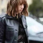 Stranger Things Maya Hawke Black Leather Coat