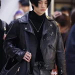 Stray Kids Hyunjin Blaclk Leather Jacket
