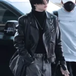 Stray Kids Hyunjin Leather Black Jacket