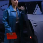 Street Wear Kim Kardashian Faux Leather Coat