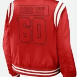 Super Bowl 2024 Taylor Swift Kansas City Chiefs 60 Red Varsity Jacket back