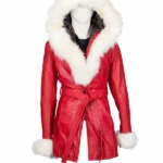 The Christmas Chronicles Goldie Hawn Shearling Coat front