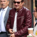 The Late Show With Stephen Colbert Jeremy Renner Leather Jacket