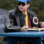 The Rainmaker S01 P.J. Byrne Black Leather Jacket front