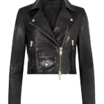 The Young and the Restless Zuleyka Silver Black Leather Jacket front