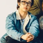 This Too Shall Pass Aidan Laprete Shearling Denim Jacket front