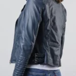 Toni Leather Biker Jacket back