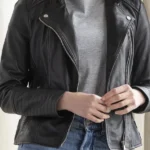 Toni Leather Black Biker Jacket