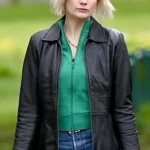Toxic Town 2025 Jodie Whittaker Black Leather Jacket