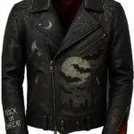 Trick or Treat Halloween Black Leather Jacket