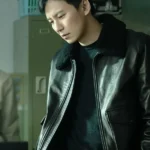 Trigger S01 Kim Nam-gil Black Leather Jacket front