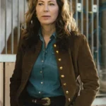 Tulsa King Dana Delany Brown Suede Jacket front