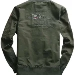 US Military Green Bomber Jacket back