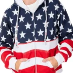 Unisex US Flag Hoodie front