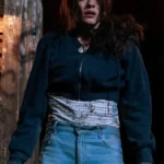 Until Dawn 2025 Ella Rubin Cropped Black Hoodie front