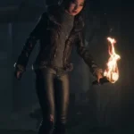 Until Dawn Game Emily Davis Leather Jacket front