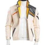 Valorant Phoenix White Leather Jacket front