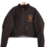 Vintage Carhartt NY Yankees Crop Jacket dark brown front