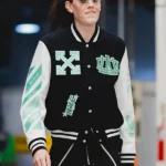 WNBA Off White x New York Liberty Varsity Jacket front