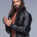 WWE Seth Rollins Black Leather Jacket