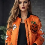 Women Haloween Bomber Jacket