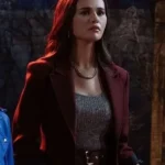 front Alex Russo Wizards Beyond Waverly Place Maroon Coat