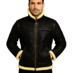 front B3 Men’s Sheepskin Shearling Fur Jacket