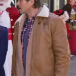 front John Reardon Believe in Christmas Brown Leather Jacket