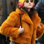 front Only Murders in the Building Selena Gomez Fur Jacket