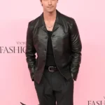 front Patrick Schwarzenegger Victoria Secret 2025 Leather Jacket