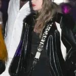 front Taylor Swift Coachella 2024 Black Leather Jacket