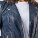 front Toni Leather Biker Jacket
