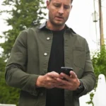 front Tracker S03 Justin Hartley Green Jacket