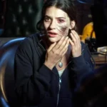 front Until Dawn 2025 Ella Rubin Cropped Black Hoodie