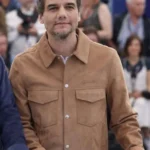 front Wagner Moura The Secret Agent Brown Suede Leather Jacket