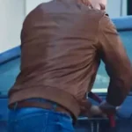 A Christmas Less Traveled Eric Johnson Leather Jacket Back