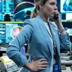 A House of Dynamite Rebecca Ferguson Blue Blazer front