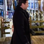 A Newport Christmas Wes Brown Black Wool Coat